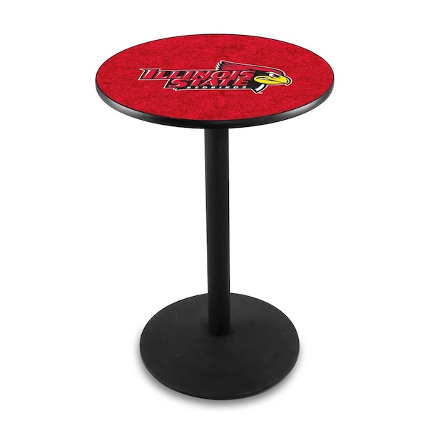 36" Blk Wrinkle Illinois State Pub Table